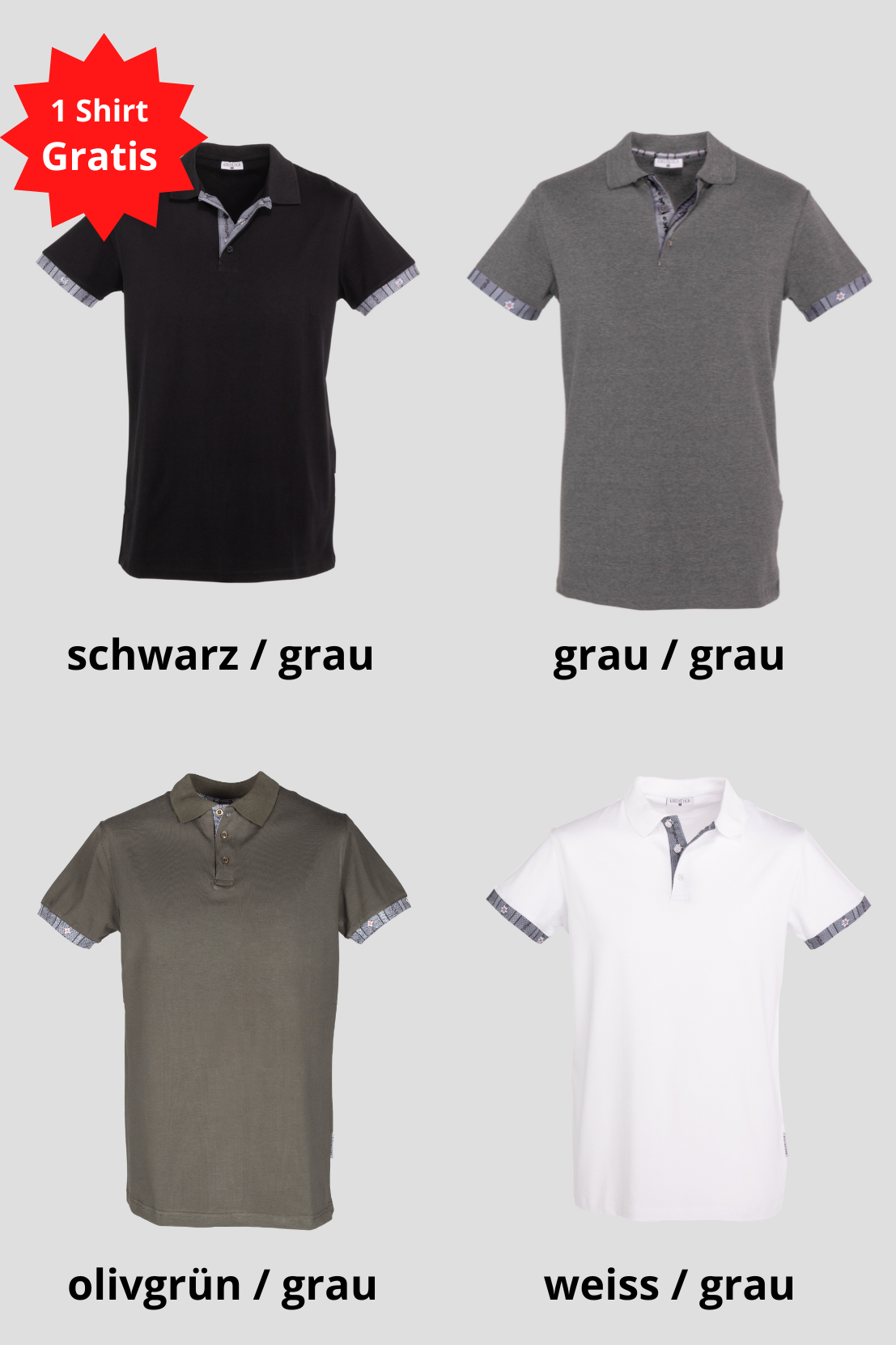 Herren 4 für 3 Kombo Edelweiss Polo