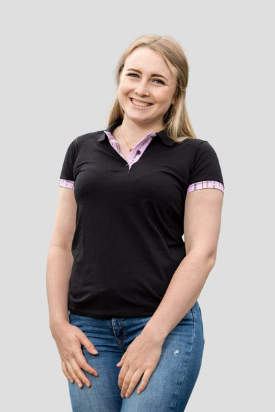 Damen Edelweiss Polo Shirt Krageninnenseite & Armabschluss