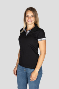 Damen Scherenschnitt 2er Kombo Polo + T-Shirt