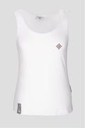 Damen Edelweiss-Tank-Top – Weicher, elastischer Stoff für hohen Tragekomfort. Perfekt für warme Tage und sportliche Aktivitäten. Schweizer Design von Edelvetica.