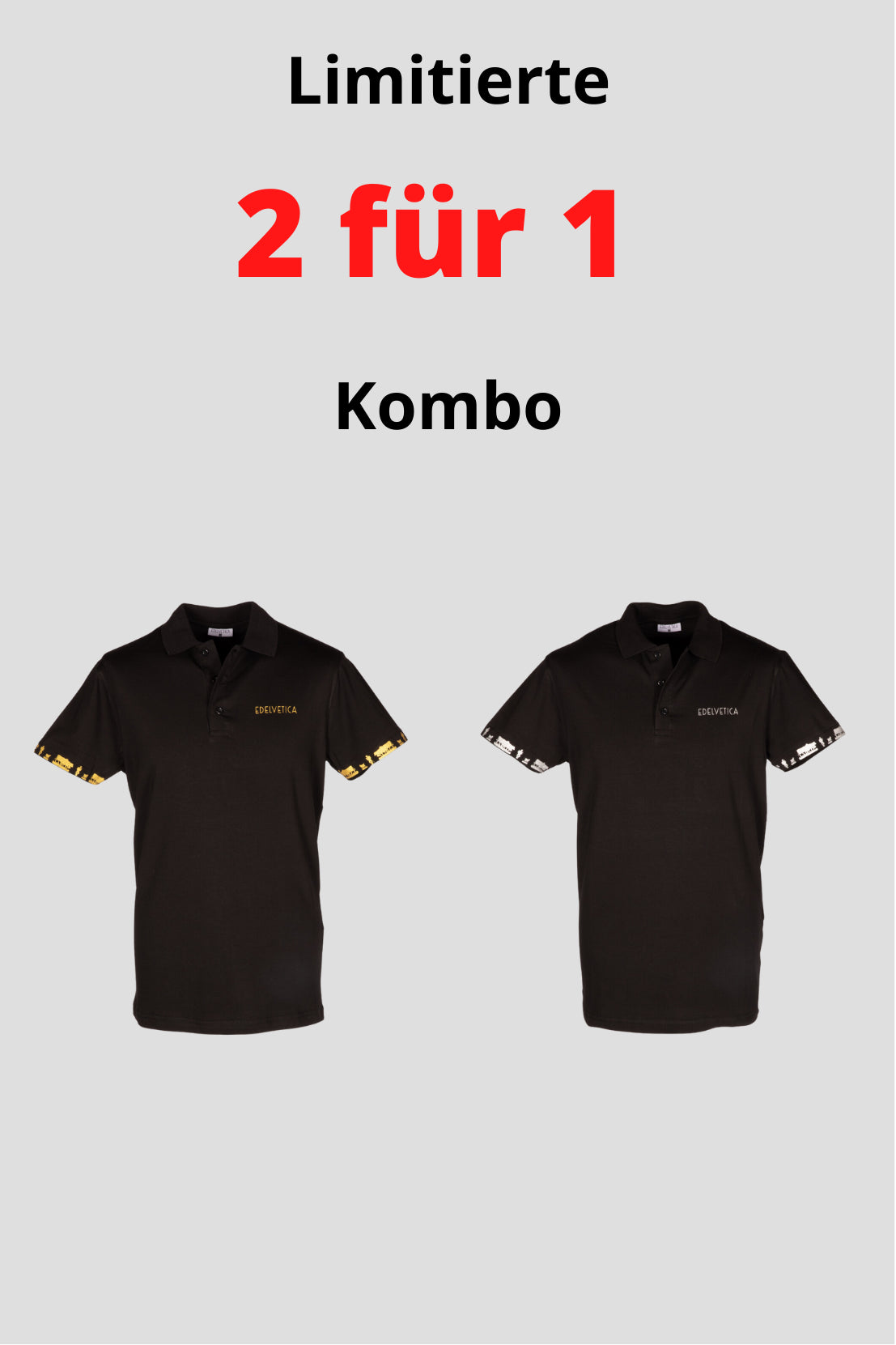 Herren Alpaufzug Polo 2 für 1 Kombo gold/silber