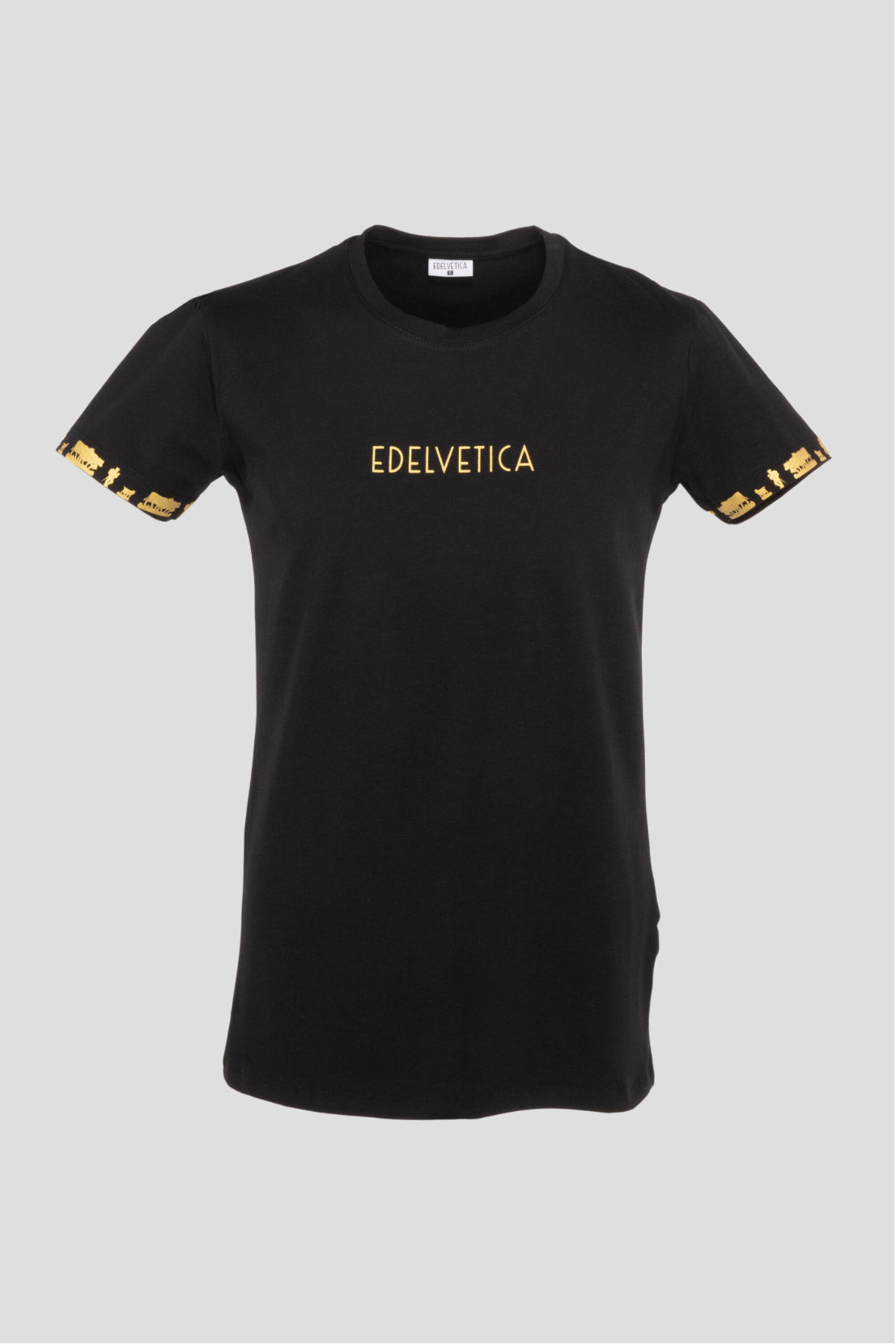 Herren Shirt Schwarz / Gold und Schwarz / Silber Kombo mit Edelvetica-Schriftzug