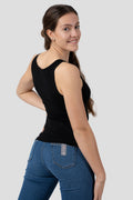 Damen Edelweiss-Tank-Top – Weicher, elastischer Stoff für hohen Tragekomfort. Perfekt für warme Tage und sportliche Aktivitäten. Schweizer Design von Edelvetica.