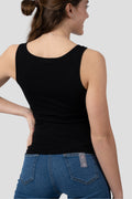 Damen Edelweiss-Tank-Top – Weicher, elastischer Stoff für hohen Tragekomfort. Perfekt für warme Tage und sportliche Aktivitäten. Schweizer Design von Edelvetica.