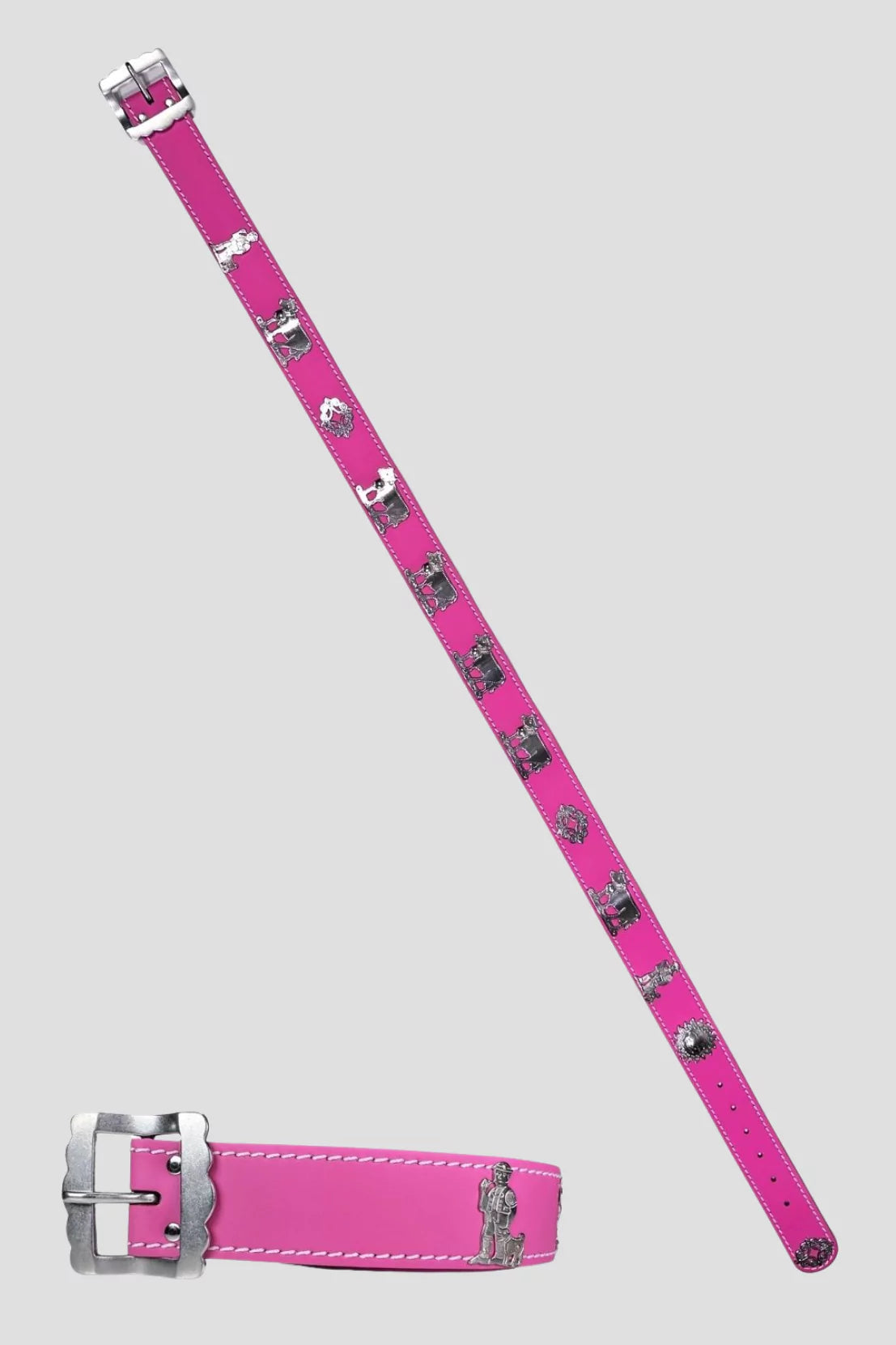 Appenzeller Gürtel Pink mit Trachtenornamenten