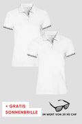 Damen 2er Kombo Scherenschnitt Polo + Gratis Brille