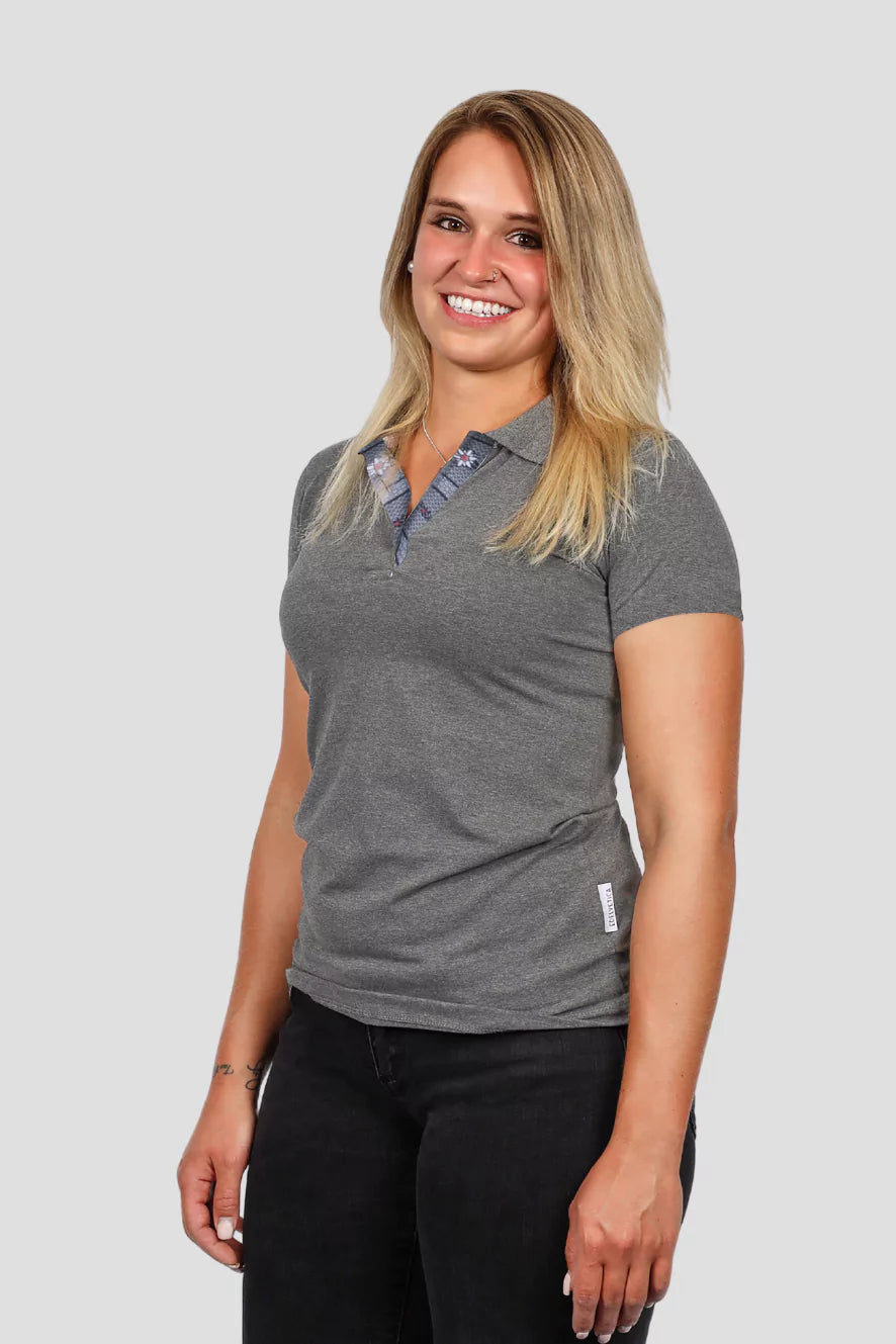 Damen Edelweiss Polo Shirt Krageninnenseite