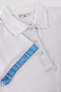 Polo Shirt Edelweiss Damen mit einzigartigem Kragen- und Armabschlussdesign von Edelvetica