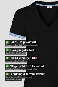 Edelweiss Original Damen T-Shirt in verschiedenen Farben mit einzigartigem Edelweiss-Design am Armabschluss von Edelvetica.