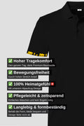 Herren Polo-Shirt 'Alpaufzug' von Edelvetica, das traditionelle Schweizer Motive mit modernem Poloshirt-Design kombiniert. Das Shirt zeigt eine detailreiche Darstellung des Alpaufzugs, einem kulturell bedeutsamen Ereignis in der Schweiz. Es ist ideal für einen lässigen, doch kulturell inspirierten Look, der sowohl Alltagstauglichkeit als auch ein einzigartiges Designelement bietet.