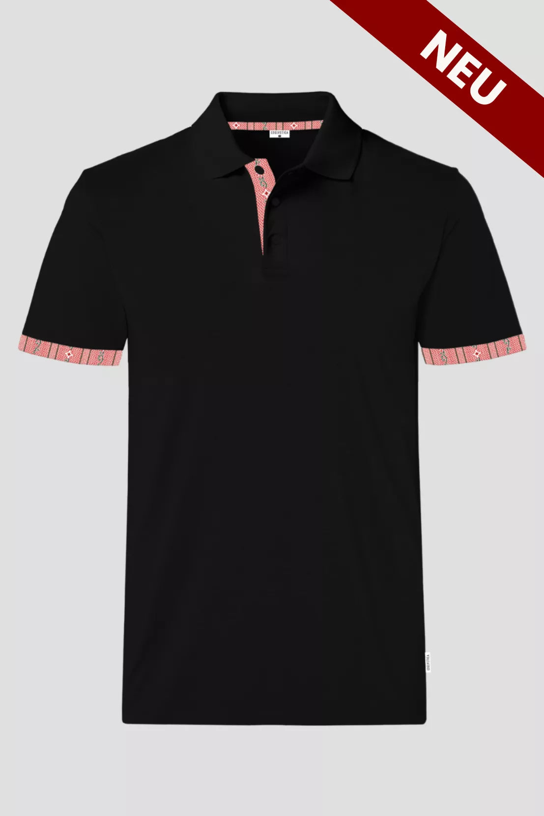 Polo Shirt Edelweiss Krageninnenseite & Armabschluss Herren