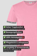 Kinder Edelweiss Kurzarmshirt mit traditionellem Edelweiss-Muster an den Ärmeln.