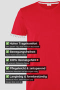 Kinder Edelweiss Kurzarmshirt mit traditionellem Edelweiss-Muster an den Ärmeln.