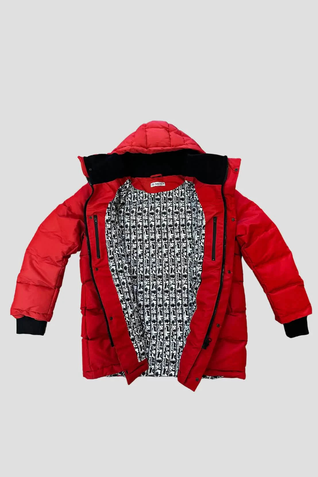 Edelvetica Winterjacke – Swiss Sliding Edition mit Scherenschnitt-Design, wind- und wasserdicht, ideal für Winter und Sport